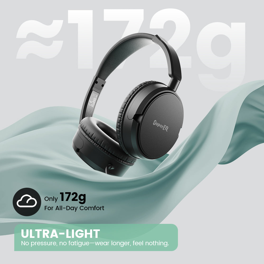 SuperEQ Y101 Wired Ultra-light Headset Stereo 3.5mm AUX Music  40mm Drivers for MP3/Computer/phone