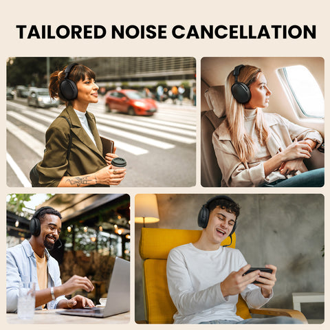 SuperEQ A200 Over Ear Headset Hybrid Active Noise Canceling Hi-Res Audio 6-Mic AI ENC