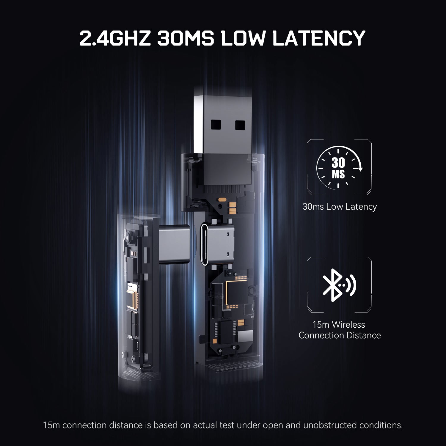 SuperEQ G19BT Wireless RGB Gaming Headset with Mic USB /type C Transmitter for PS5/PS4/PC /phone