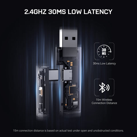 SuperEQ G19BT Wireless RGB Gaming Headset with Mic USB /type C Transmitter for PS5/PS4/PC /phone