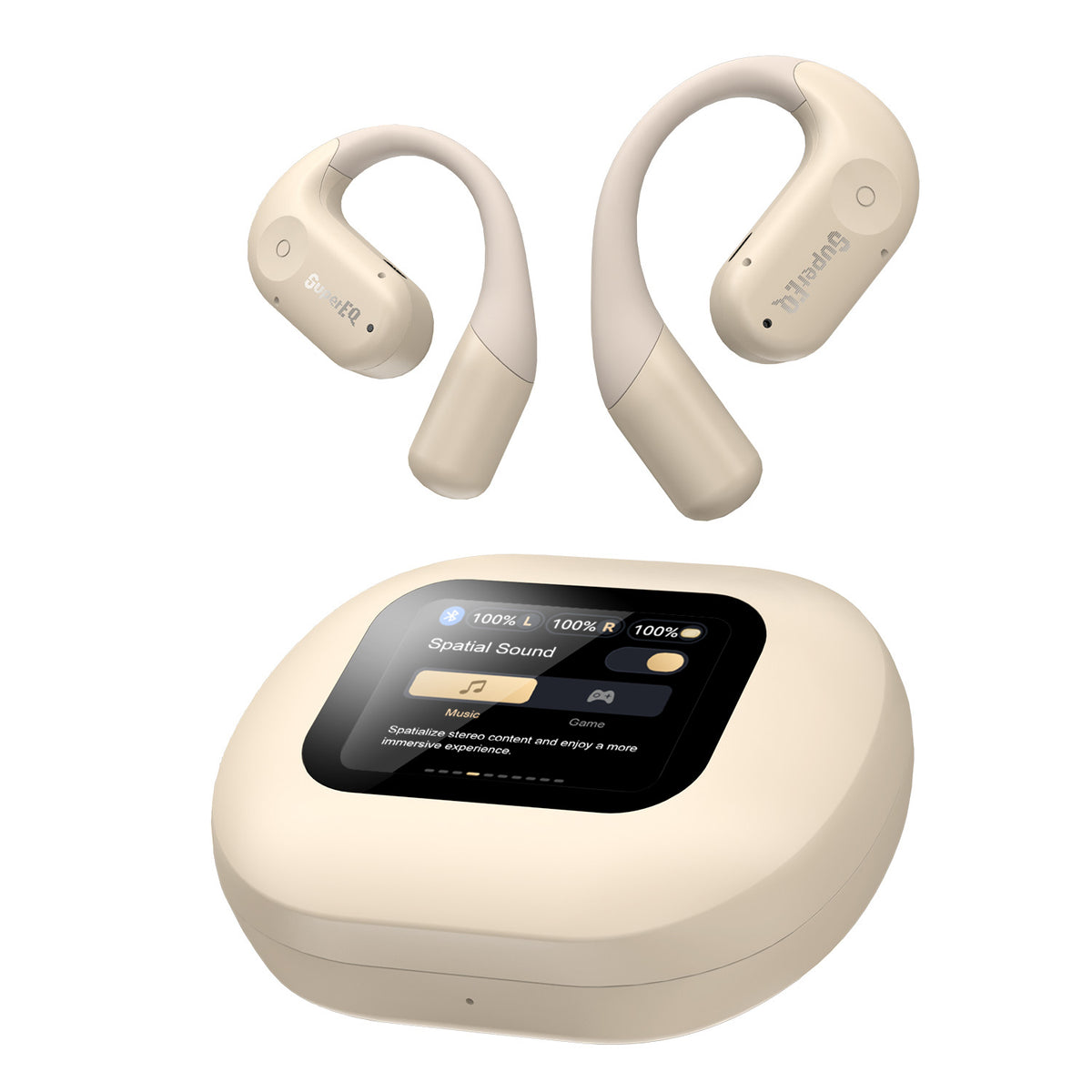 SuperEQ 801/802 open ear air conduction headset with multifunctional display screen