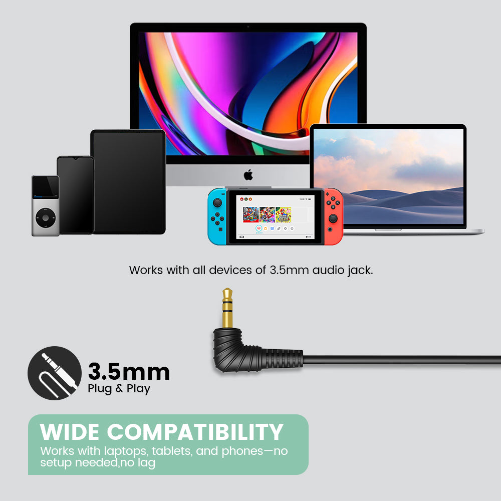 SuperEQ Y101 Wired Ultra-light Headset Stereo 3.5mm AUX Music  40mm Drivers for MP3/Computer/phone