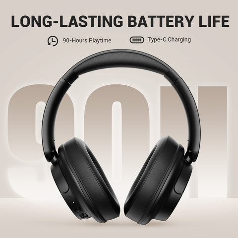 SuperEQ V16 Hi-Res Over Ear Headset Bluetooth 5.3  With Mic Bass/Pop Mode Foldable