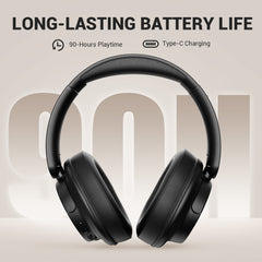 Auriculares supraurales de alta resolución SuperEQ V16 con Bluetooth 5.3 y micrófono, modo graves/pop, plegables