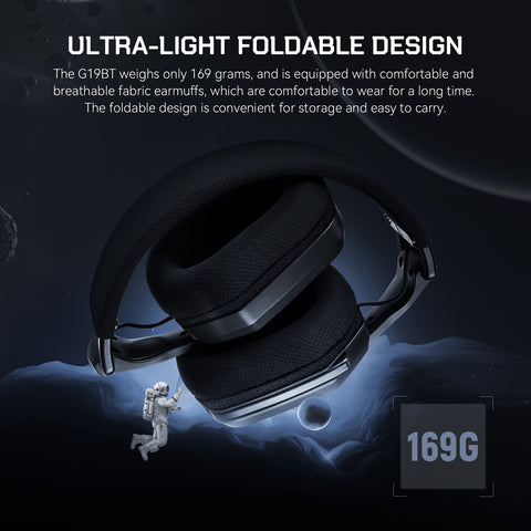 SuperEQ G19BT Wireless RGB Gaming Headset with Mic USB /type C Transmitter for PS5/PS4/PC /phone